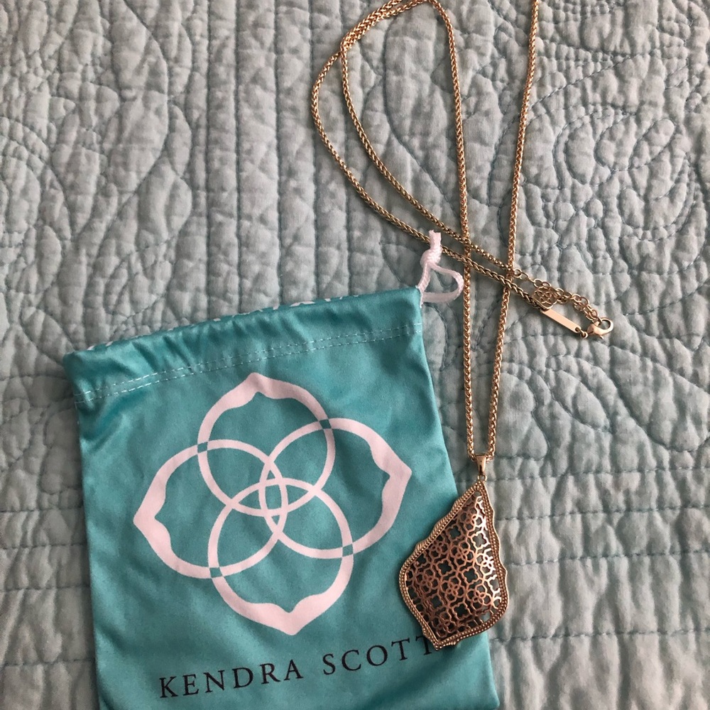 Kendra Scott Rose Gold Long Pendent necklace
